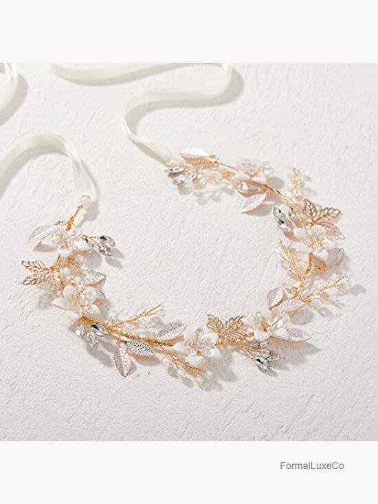 Handmade Bridal Headband Flower Wedding Hair Accessory Hair Piece for Women main image 5